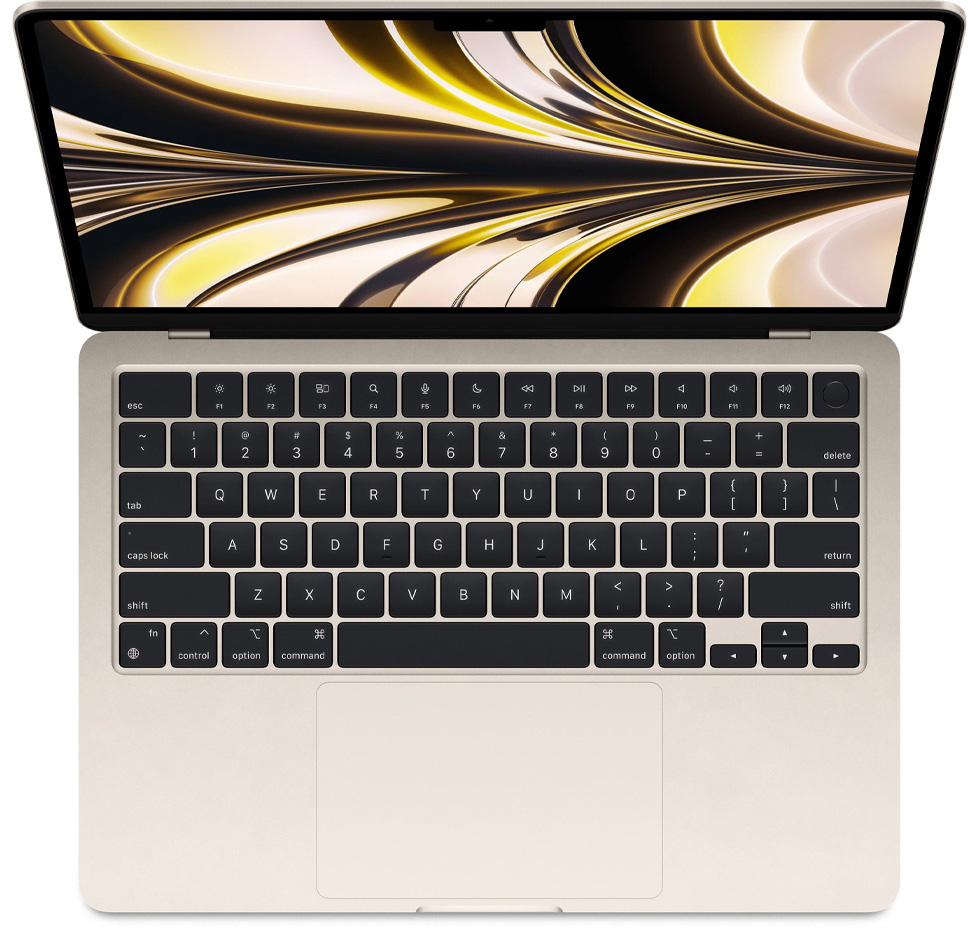 Ноутбук Apple MacBook Air 13" 2022, MLY23, (M2 3.5 ГГц, RAM 8 ГБ, SSD 512 ГБ), Сияющая звезда