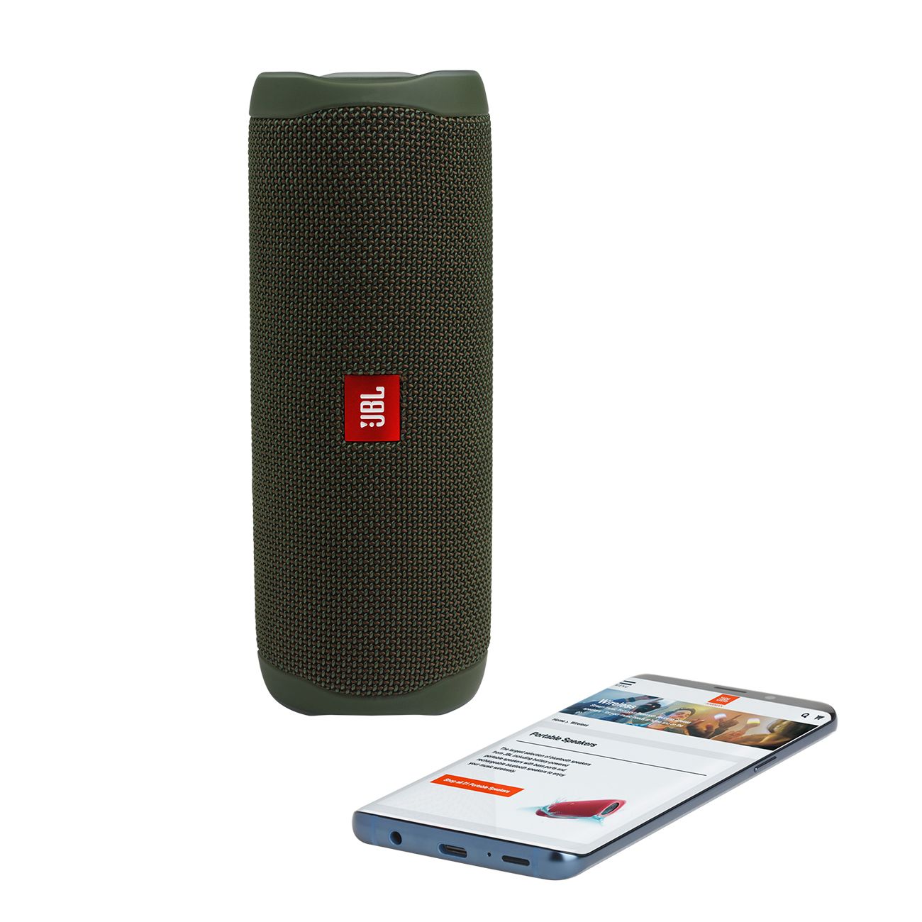 Портативная акустика JBL Flip 5, зелёный