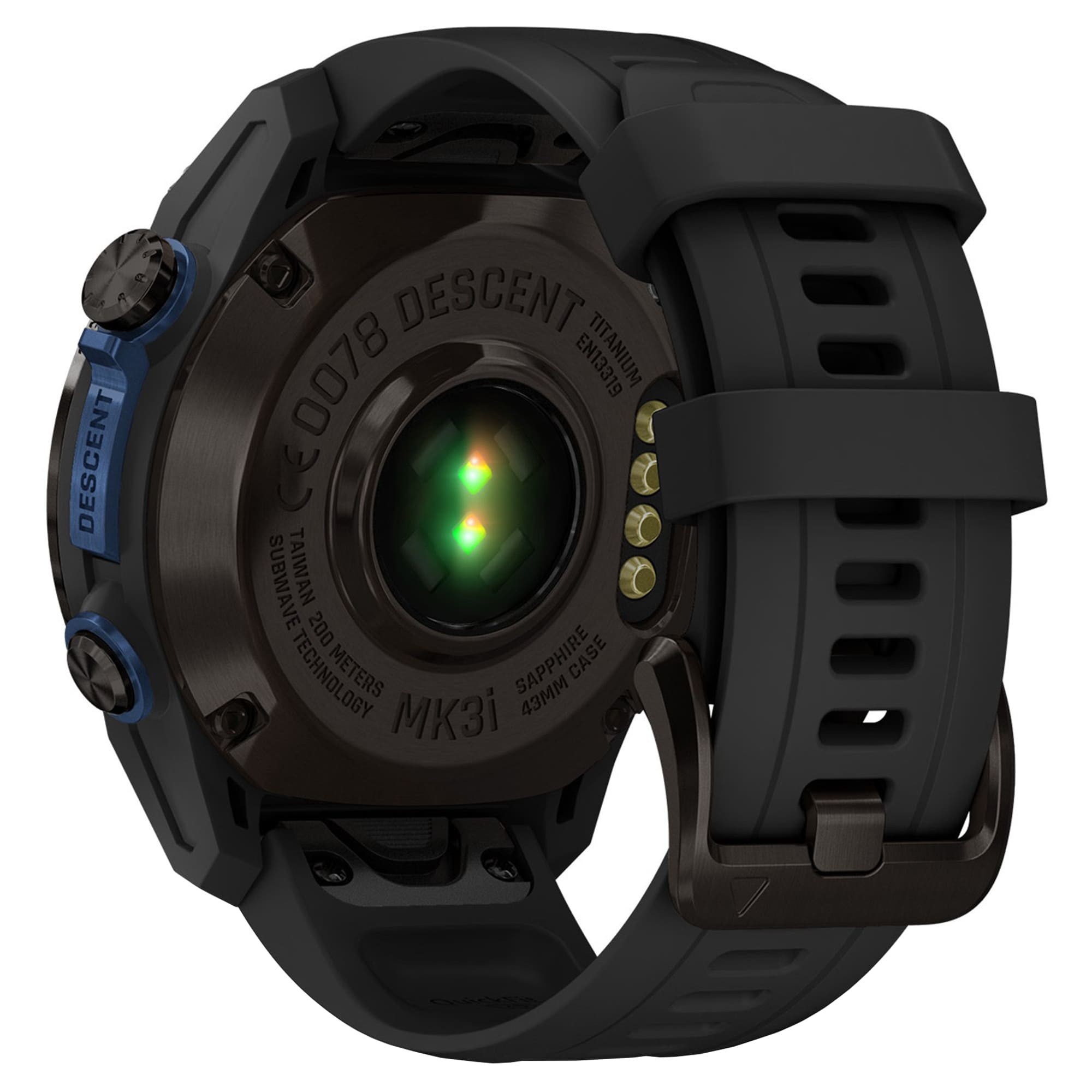 Дайвинг-компьютер Garmin Descent Mk3i, 43 мм (Carbon Gray DLC Titanium / титановый корпус, цвет графит, Black Silicone Band / чёрный силиконовый ремешок)