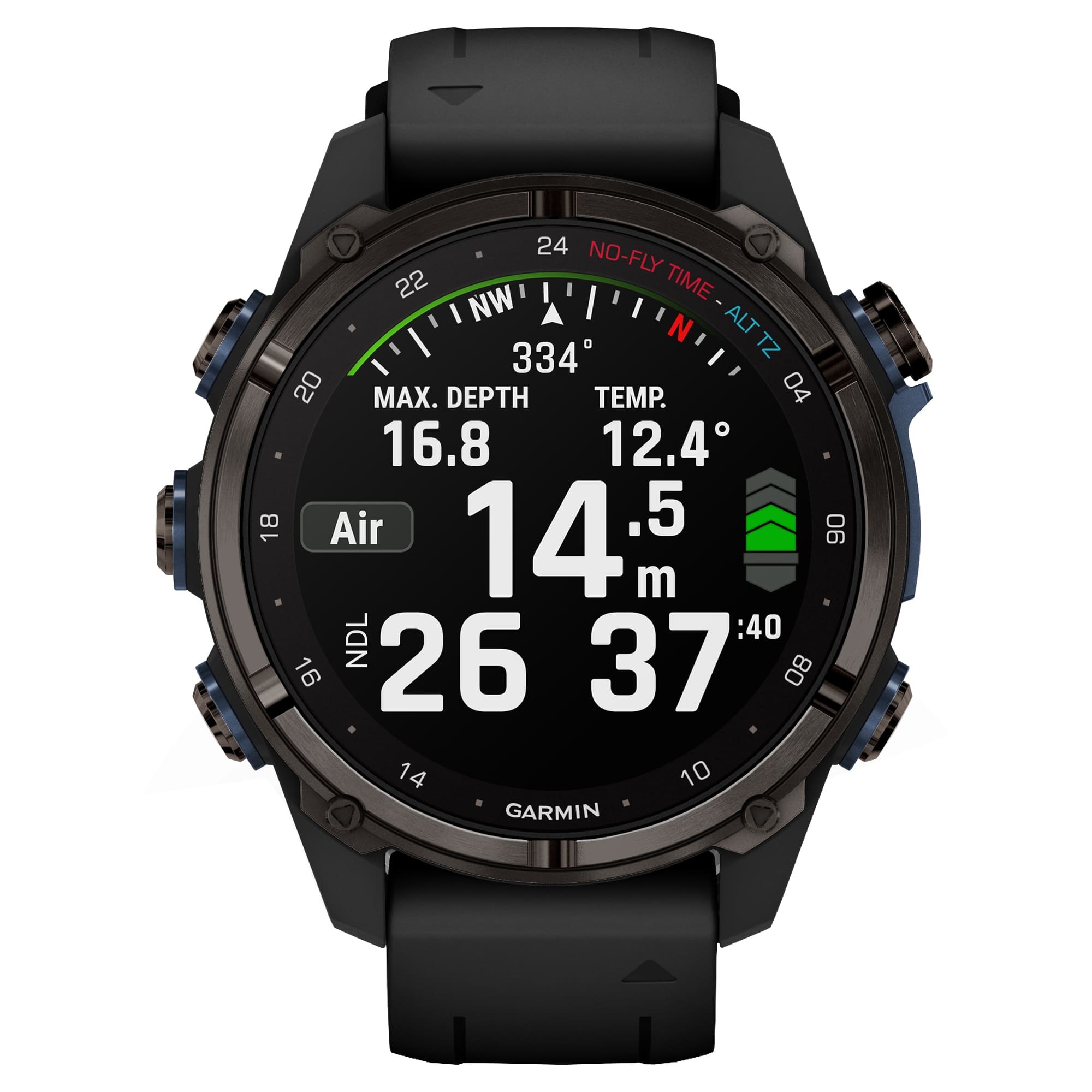 Дайвинг-компьютер Garmin Descent Mk3i, 43 мм (Carbon Gray DLC Titanium / титановый корпус, цвет графит, Black Silicone Band / чёрный силиконовый ремешок)