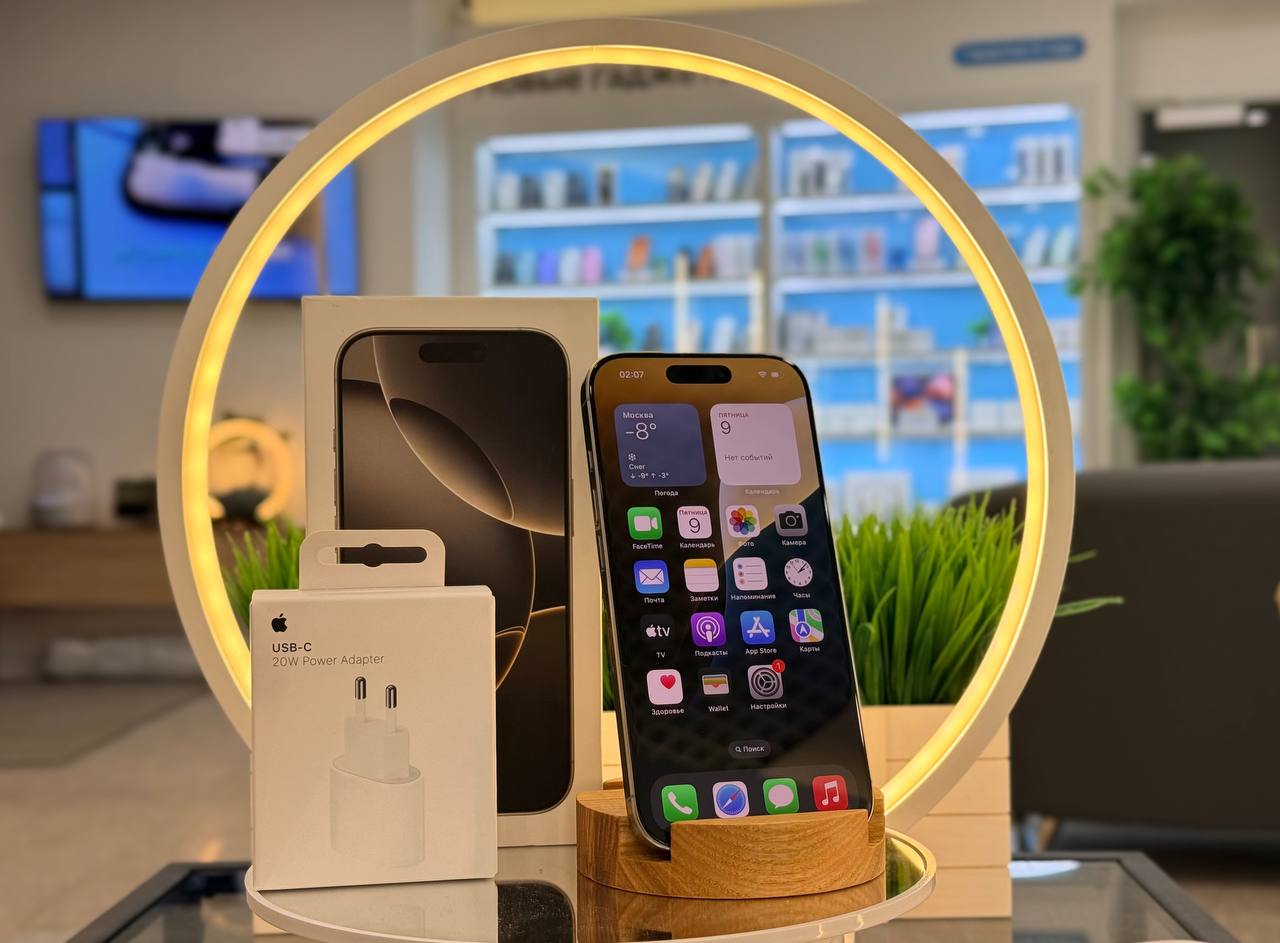 Смартфон Apple iPhone 16 Pro, Натуральный титан, 128 ГБ / 4017*