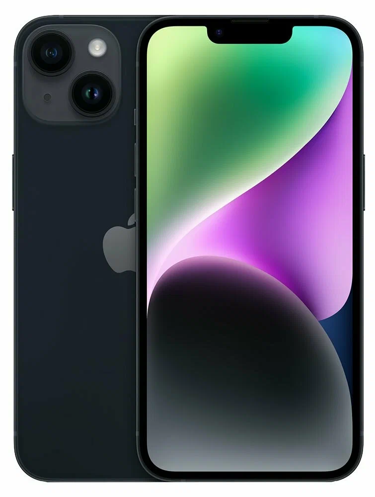 Смартфон Apple iPhone 14, Тёмная ночь, 128 ГБ / 1855*