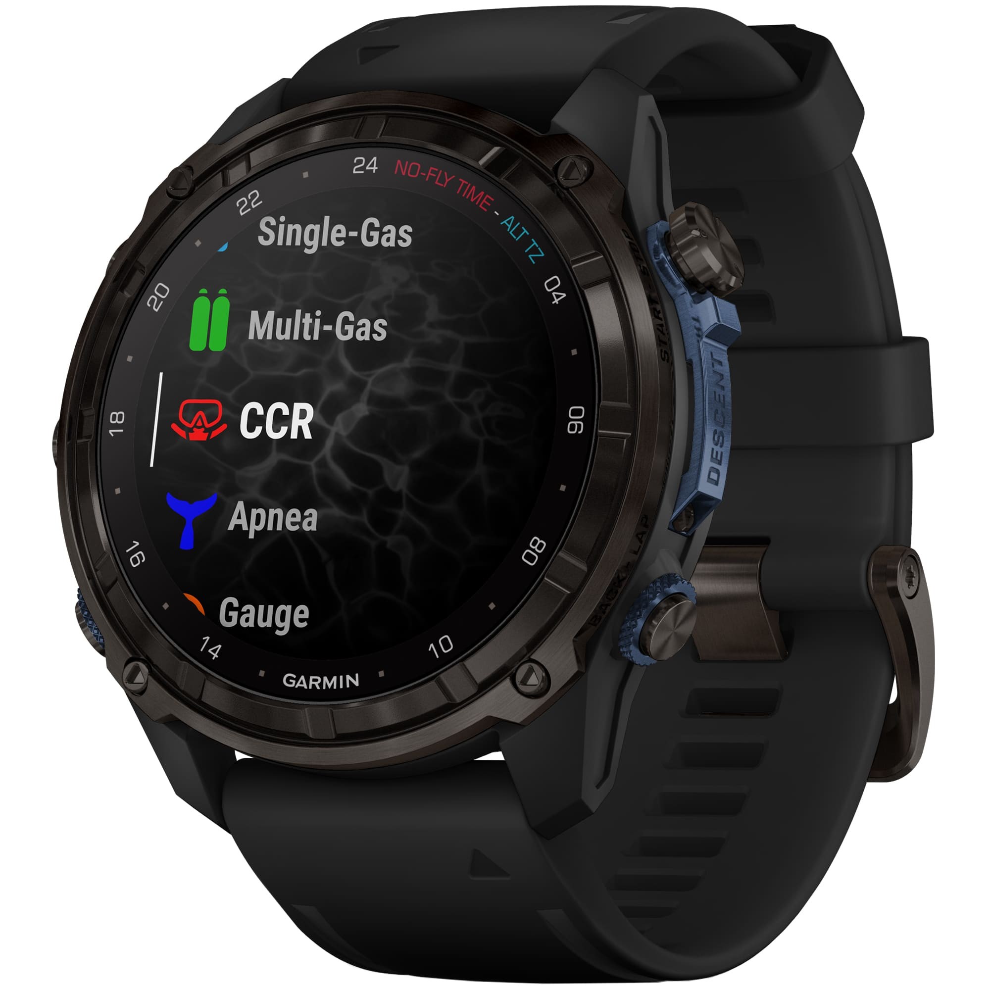 Дайвинг-компьютер Garmin Descent Mk3i, 51 мм (Carbon Gray DLC Titanium / титановый корпус, цвет графит, Black Silicone Band / чёрный силиконовый ремешок)