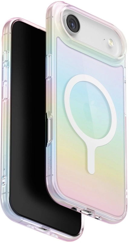 Чехол Uniq Iridescia (holographic) для Apple iPhone 17, Holo Quartz (голографический кварц), MagSafe Чехол Uniq Iridescia (holographic) для Apple iPhone 17, Holo Quartz (голографический кварц), MagSafe