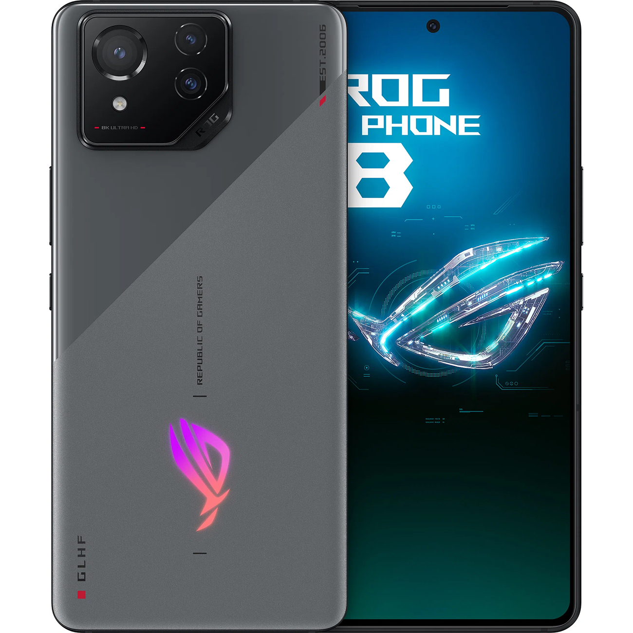 Смартфон ASUS ROG Phone 8, 16/256 ГБ CN, Dual nano SIM, Метежный серый